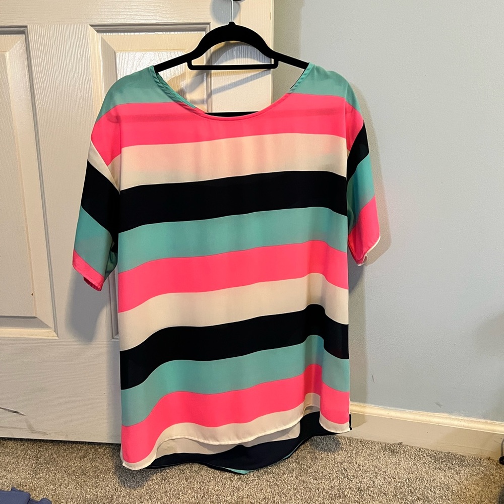 Cherish, color block blouse